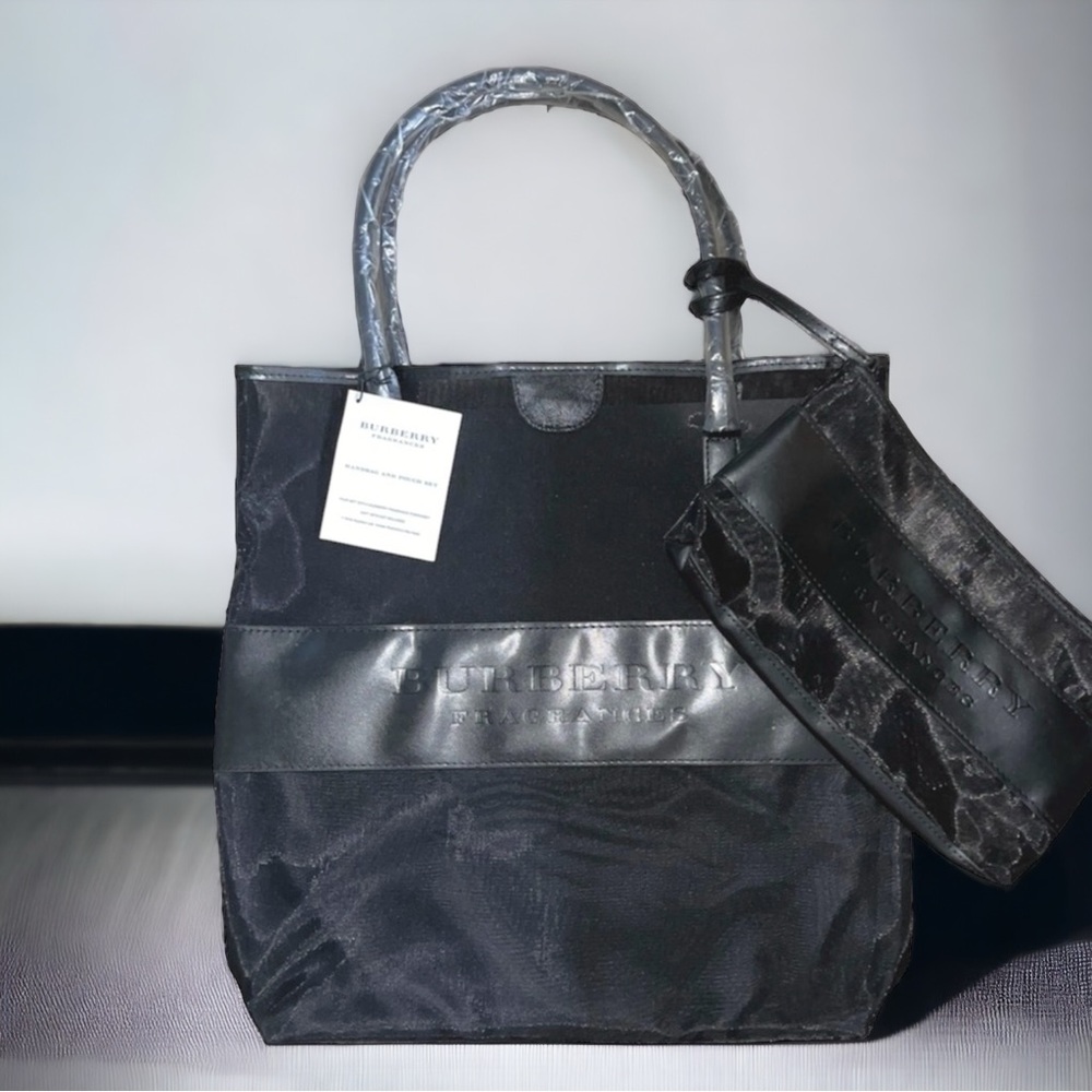 NWT Burberry Fragrance Set ft Burberry Tote Bag & Travel Pouch
